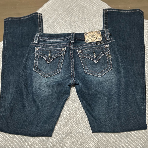Miss Me Dark Blue Boot Cut Jeans - Picture 1 of 16